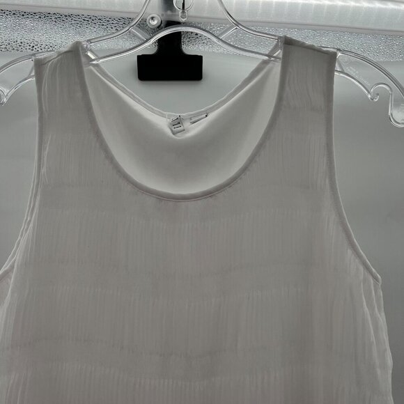 Elle Women's Textured Sleeveless Top White Size Small - Picture 2 of 9